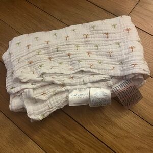 4 Misc Swaddles - aden + anais Essentials Cream and Tan Muslin Blanket
